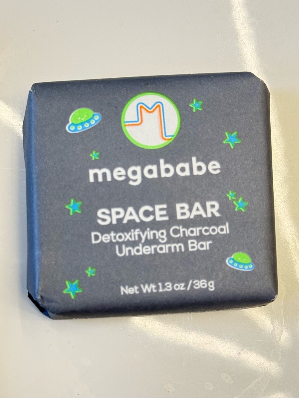 megababe SPACE BAR Detoxifying Charcoal Underarm Bar 1.3 oz